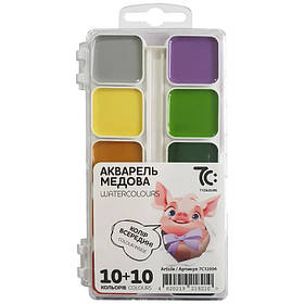 Акварельні фарби медові ГАММА'UA 7C12004, 20 кольорів, Toyman