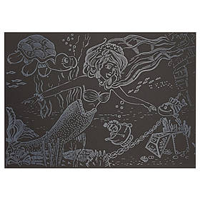 Гравюра А5 "Русалонька" Danko Toys ГрА5с-29 економ-варіант у пакеті 21 х 14,8 см, Toyman