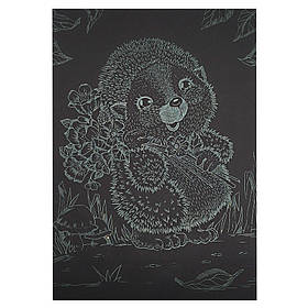 Гравюра А5 "Їжачок на прогулянці" Danko Toys ГрА5з-8 економ варіант у пакеті 21 х 14,8 см, Toyman