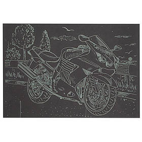 Гравюра А5 "Мотоцикл-1" Danko Toys ГрА5з-2 економ варіант у пакеті 21 х 14,8 см, Toyman