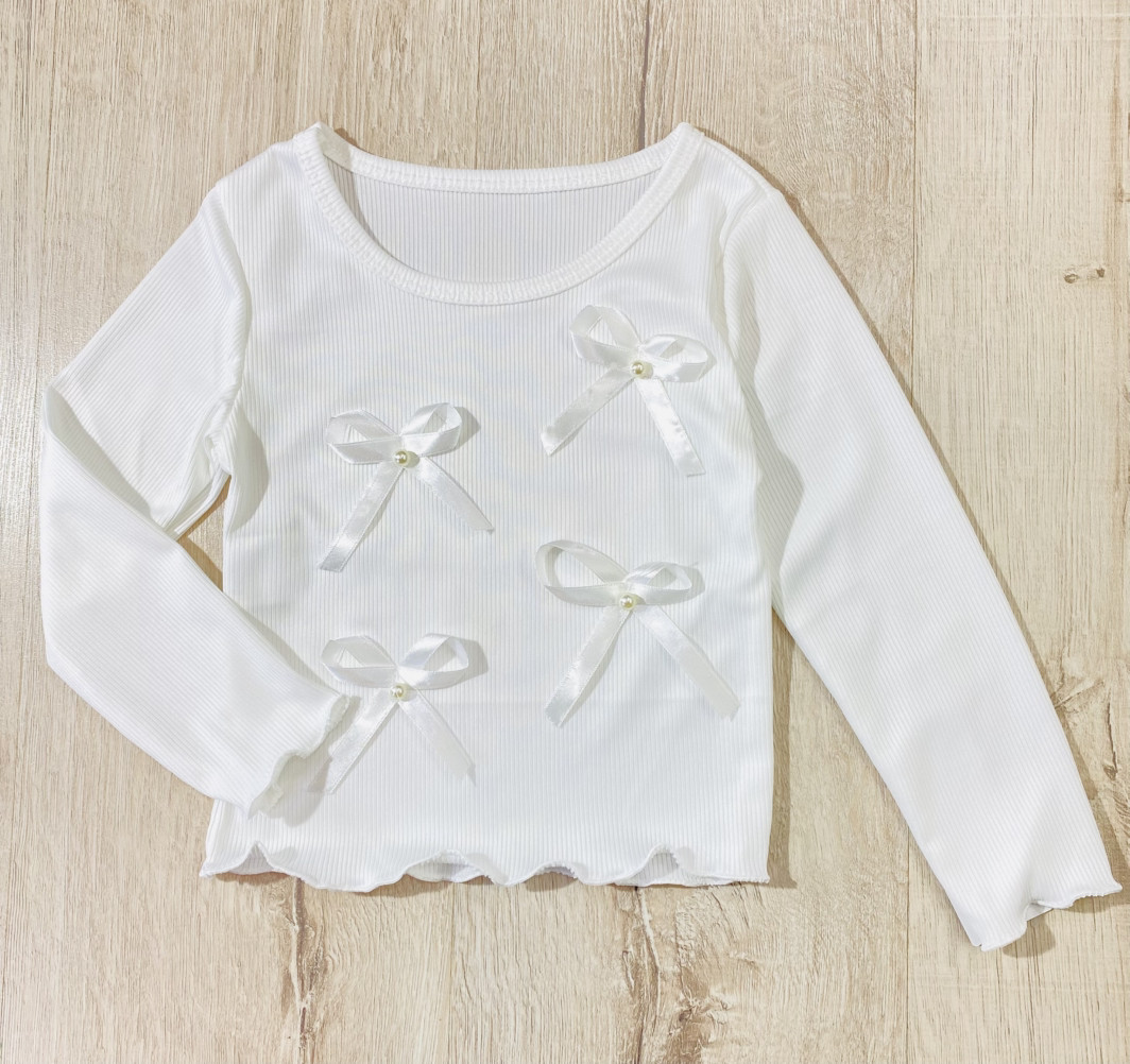 Лонгслів для дівчинки New Collection 2070288 80 см Білий