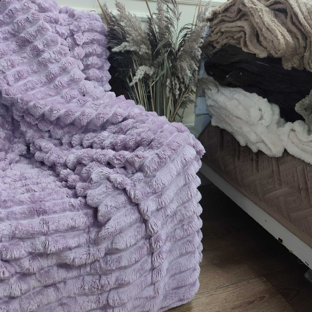 Покривало-плед шарпей 200/230 5см (в сумці) - Фіалка розмір Євро, фото 1