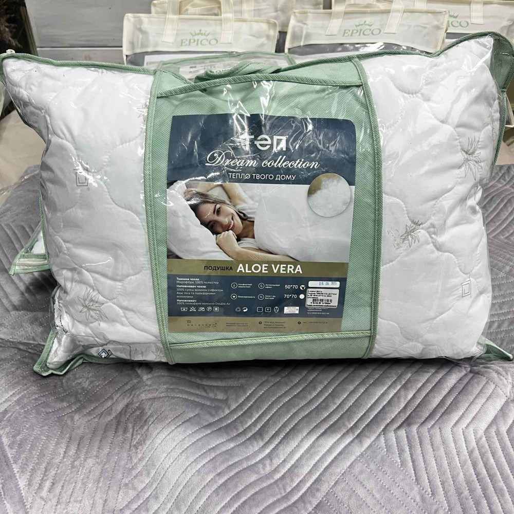 Подушка мікрофібра наповнювач Aloe Vera-ТЕП розмір 50/70