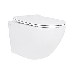 Унітаз підвісний Qtap Jay безободковий Ultra Quiet з сидінням Soft-close QT07335177W