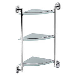 Полиця кутова Lidz Oreo 1003 скляна 3 ярусна LDORE1003CRM22182 Chrome