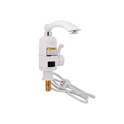 Проточний кран-водонагрівач кухонний для кухні Lidz Warm 057 LDWAR057WCR24983 White / Chrome