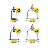 Вакуумні масажні банки 4FIZJO для тіла (китайські/атницелюлітні банки) 24 шт з помпою (P-5907739319913), фото 6