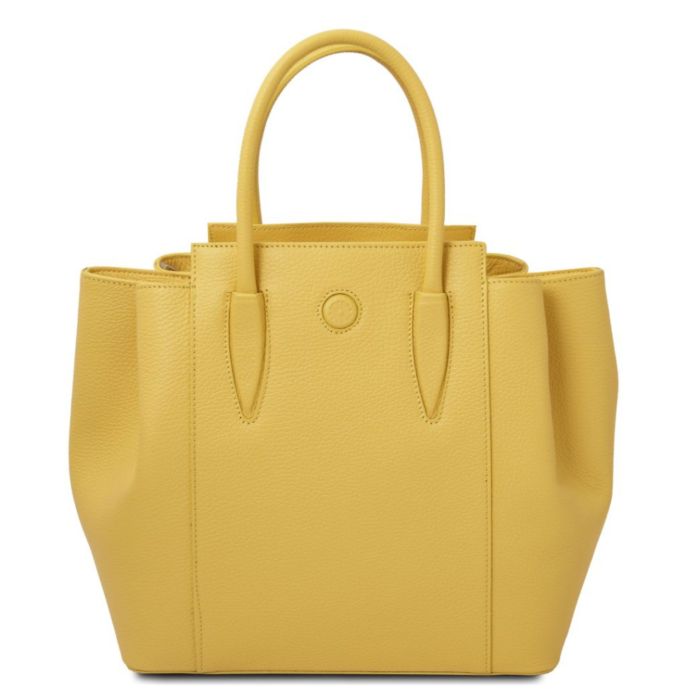 Жіноча сумка з італійської шкіри від Tuscany TL141727 Tulipan (Pastel yellow)