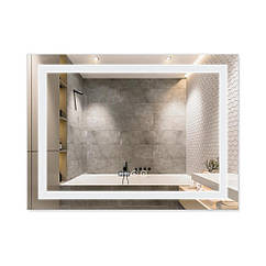 Дзеркало Qtap Mideya (DC-F904) 800х600 з LED-підсвічуванням Touch, з димером, рег. яскравості QT2078F904W