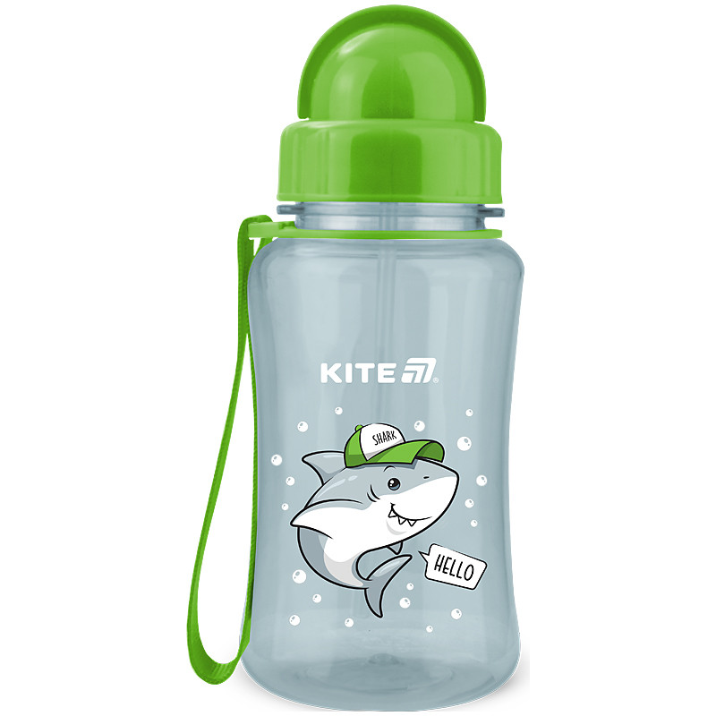Пляшечка для води Kite Shark K25-399-1, 350 мл, сіра