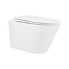 Унітаз підвісний Qtap Swan безобідковий з сідінням Soft-close QT16335178W
