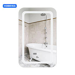 Дзеркало Qtap Mideya (DC-F911) 500х800 з LED-підсвічуванням Touch, з антизапотіванням, димером, рег.