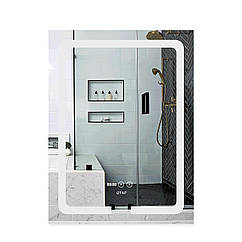 Дзеркало Qtap Mideya (DC-F936) 500х800 з LED-підсвічуванням Touch, з антизапотіванням, димером, рег.