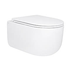 Унітаз підвісний Qtap Taurus безободковий з сидінням Soft-close QT2433084EUQW