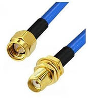 Пігтейл (перехідник) SMA-male (штир) - SMA-female (гніздо), кабель RG-405, 20 см