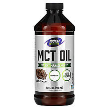 Масло МСТ для схуднення, MCT Oil, Now Foods, Sports, смак шоколадного мокко, 473 мл