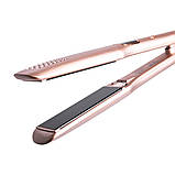 Праска для волосся 50 Вт плойка щипці для короткого та довгого волосся з керамічним покриттям Рожевий Sokany, фото 4