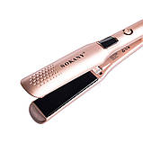 Праска для волосся 50 Вт плойка щипці для короткого та довгого волосся з керамічним покриттям Рожевий Sokany, фото 5