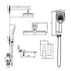 Душова система універсальна Qtap Gemini прихованого монтажу на три споживачі QTGEM114CRM45702 Chrome, фото 2
