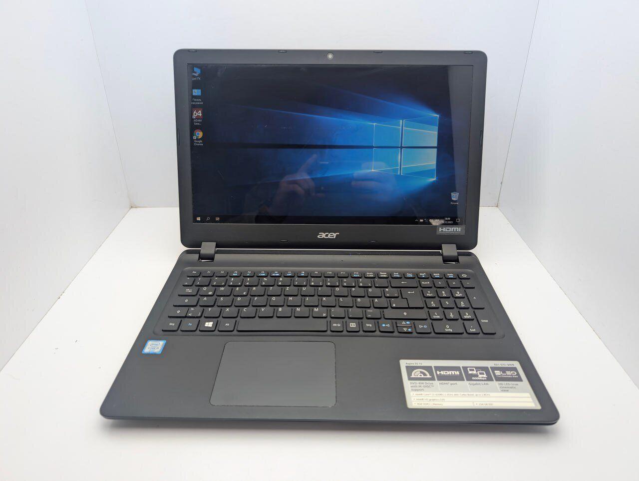 Б/в Ноутбук Acer Aspire ES1-572 15.6" 1366x768| Core i5-6200U| 4 GB RAM| 240 GB SSD| HD 520