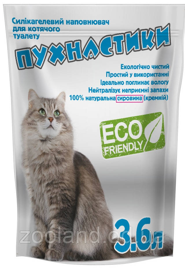 Пухнастик Наповнювач силікагелевий, 3,6 л