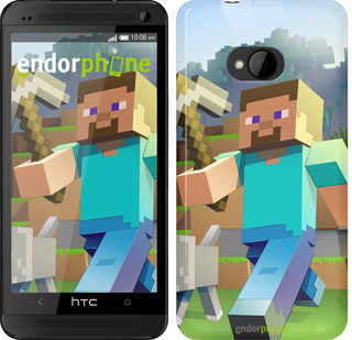 Чехол на HTC One M7 Minecraft 4 "2944c-36"