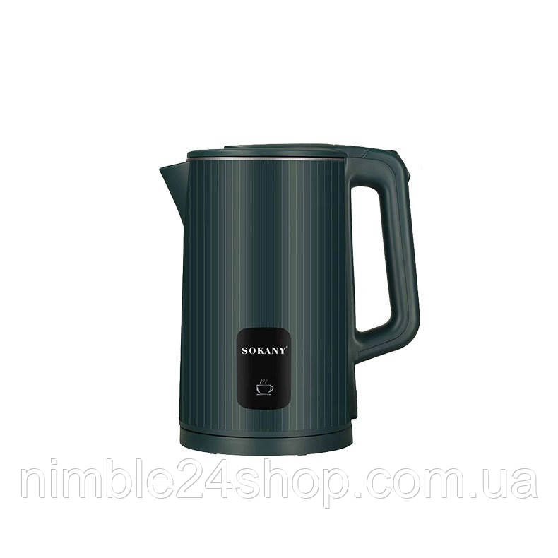 Електрочайник з автоматичним вимкненням 2.5 л Sokany побутовий 1500 Вт