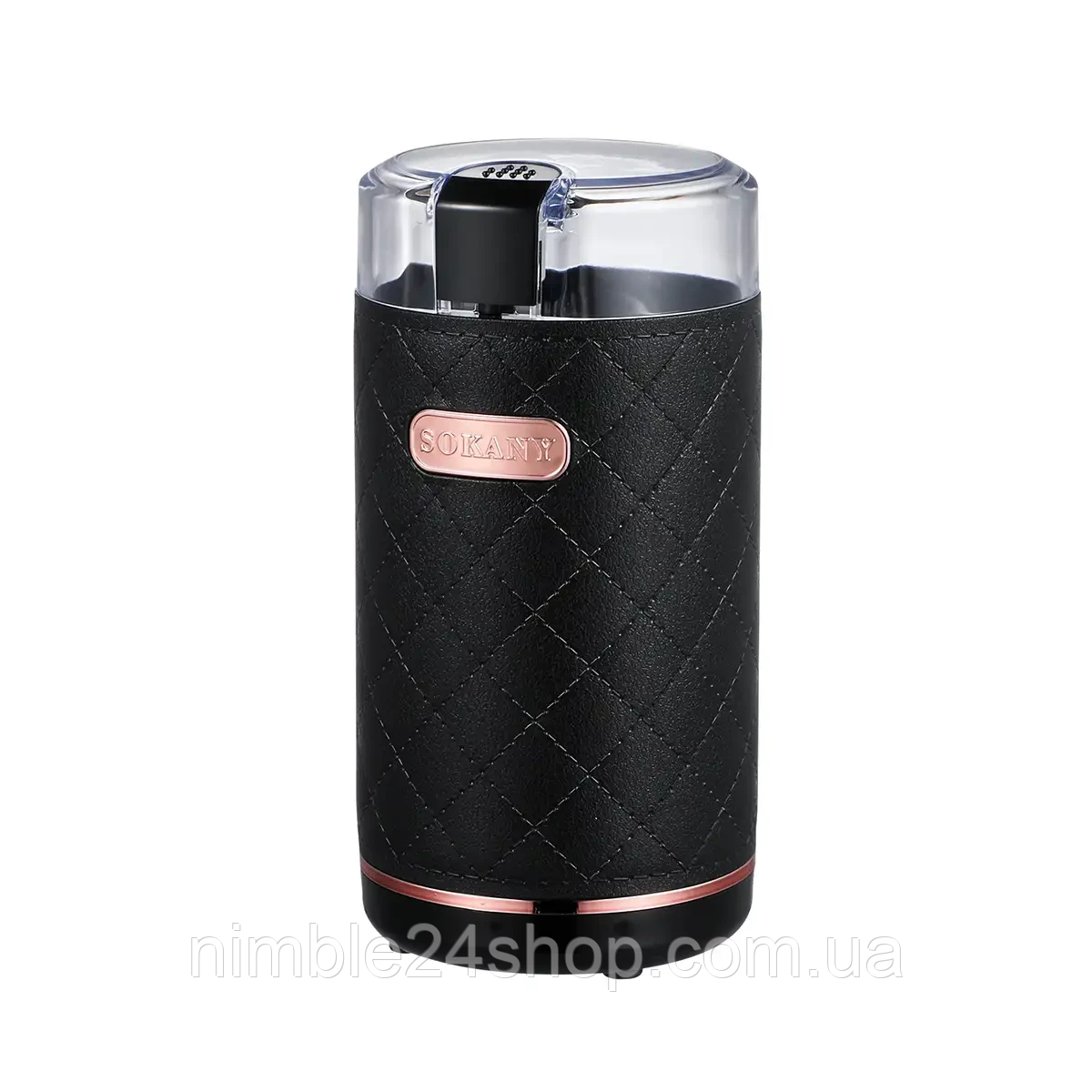 Кавомолка мультимолка електрична 150 Вт 50 г автоматична для дрібного помелу Чорна Sokany