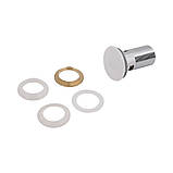 Qtap Pop-up Донний клапан для біде з переливом 70х70х227.5mm White, фото 4