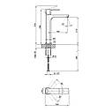 Змішувач для раковини Qtap Lipno високий QTLIPNO10H23101G Graphite, фото 3