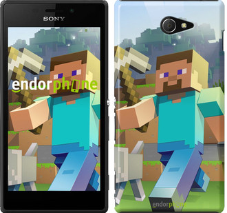 Чехол на Sony Xperia M2 D2305 Minecraft 4 "2944c-60"