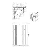 Душова кабіна Lidz Wawel SC80x80.SAT.LOW.FR, скло Frost 4 мм без піддона, фото 3