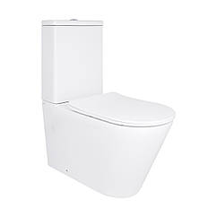 Унітаз підлоговий Qtap Vlasta Ultra Quiet безобідковий з сидінням Soft-close WHITE QT28228300W