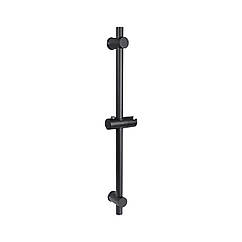 Душова стійка з тримачем універсальна Qtap Lepit 665 мм округла QTLEP82103OB Black Matt