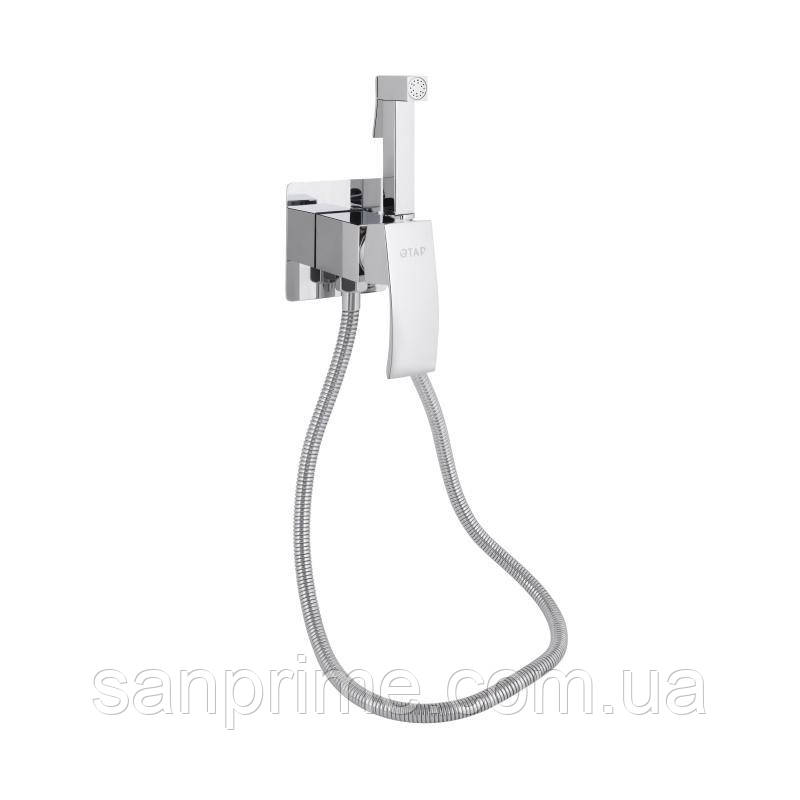Набор для гігієнічного душу Qtap Swan Cascada прямокутний QTSWA262CRM45567 Chrome