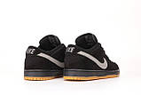 Кросівки жіночі Найк Nike Dunk Low Pro SB Fog Black White Gum BQ6817-010, фото 2