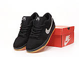 Кросівки жіночі Найк Nike Dunk Low Pro SB Fog Black White Gum BQ6817-010, фото 3