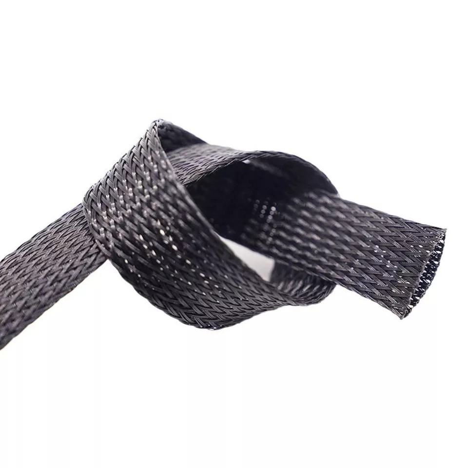 Оплітка PET 3м/8мм, чорна, для кабелів ТВ, ПК, авто, захист від домашніх тварин