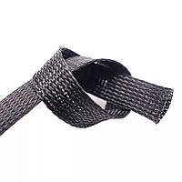 Оплітка PET 3м/12мм, чорна, для кабелів ТВ, ПК, авто, захист від домашніх тварин