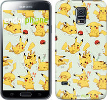 Чехол на Samsung Galaxy S5 Duos SM G900FD Pikachu pokemon go "3769c-62"