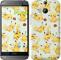 Чехол на HTC One M8 Pikachu pokemon go "3769c-30"