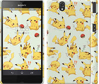 Чехол на Sony Xperia Z C6602 Pikachu pokemon go "3769c-40"