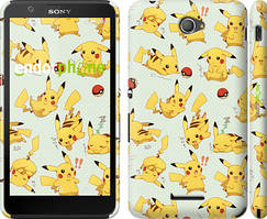 Чехол на Sony Xperia E4 Dual Pikachu pokemon go "3769c-87"