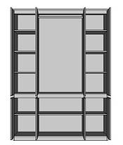 Шафа Мія 4Д+4Д 2100х1500х520мм німфея альба + бетон темний   Світ меблів, фото 2