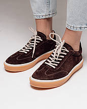 Кеди жіночі Aquamarin 5301 коричневі замші, фото 2