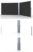 Бічна штора для маркізи 200х600 см Focus Garden темно-сірий, фото 2