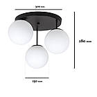 Стельова люстра на три плафони 756HPR150F-3 BK+WH (300), фото 2