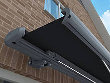 Автоматична маркіза з підсвіткою Deluху 450x300 см Gutroof регулювання нахилу сірий, фото 4