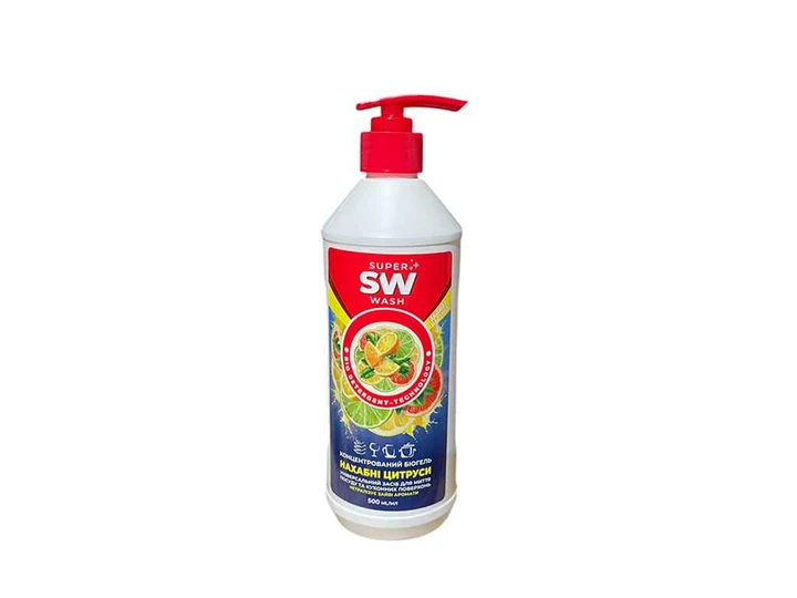 Біо гель д/миття посуду з доз 500мл SUPER Wash Нахабні цитруси