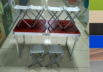 Стіл посиленний для пікніка + 6 стільців